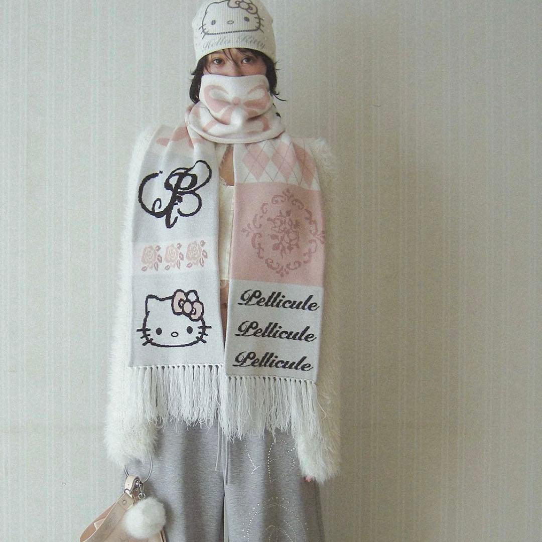 pelliculeペリキュールHELLOKITTY knitmuffler