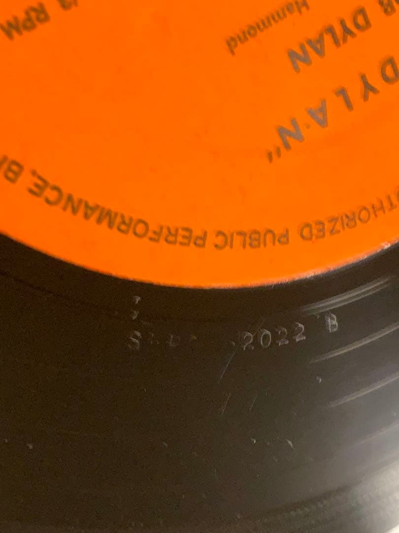 初期盤Bob Dylan 1st S62022 CBS オランダ盤 オレンジ