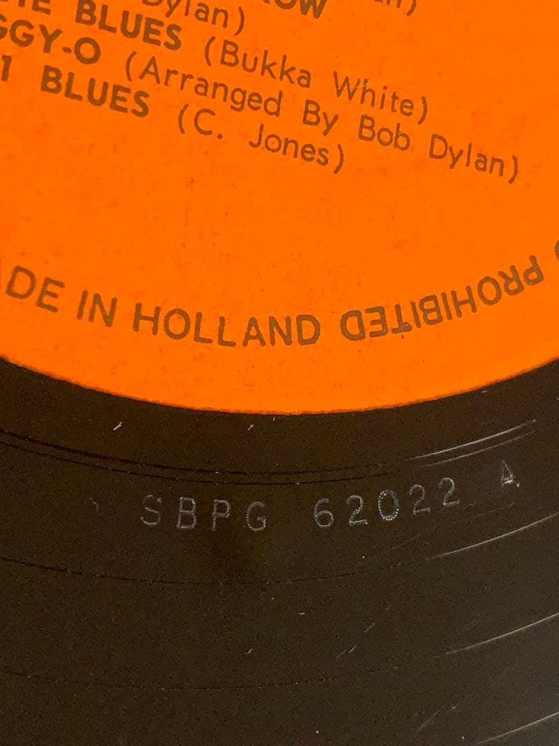 初期盤Bob Dylan 1st S62022 CBS オランダ盤 オレンジ