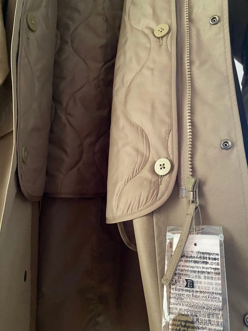 【新品】　UNIQLO 防水　モッズコート　2WAY L ブラウン