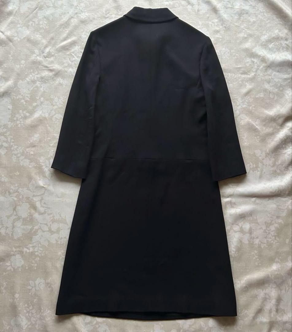 JIL SANDER 襟付き　長袖　綺麗めシャツワンピース　ブラック　黒