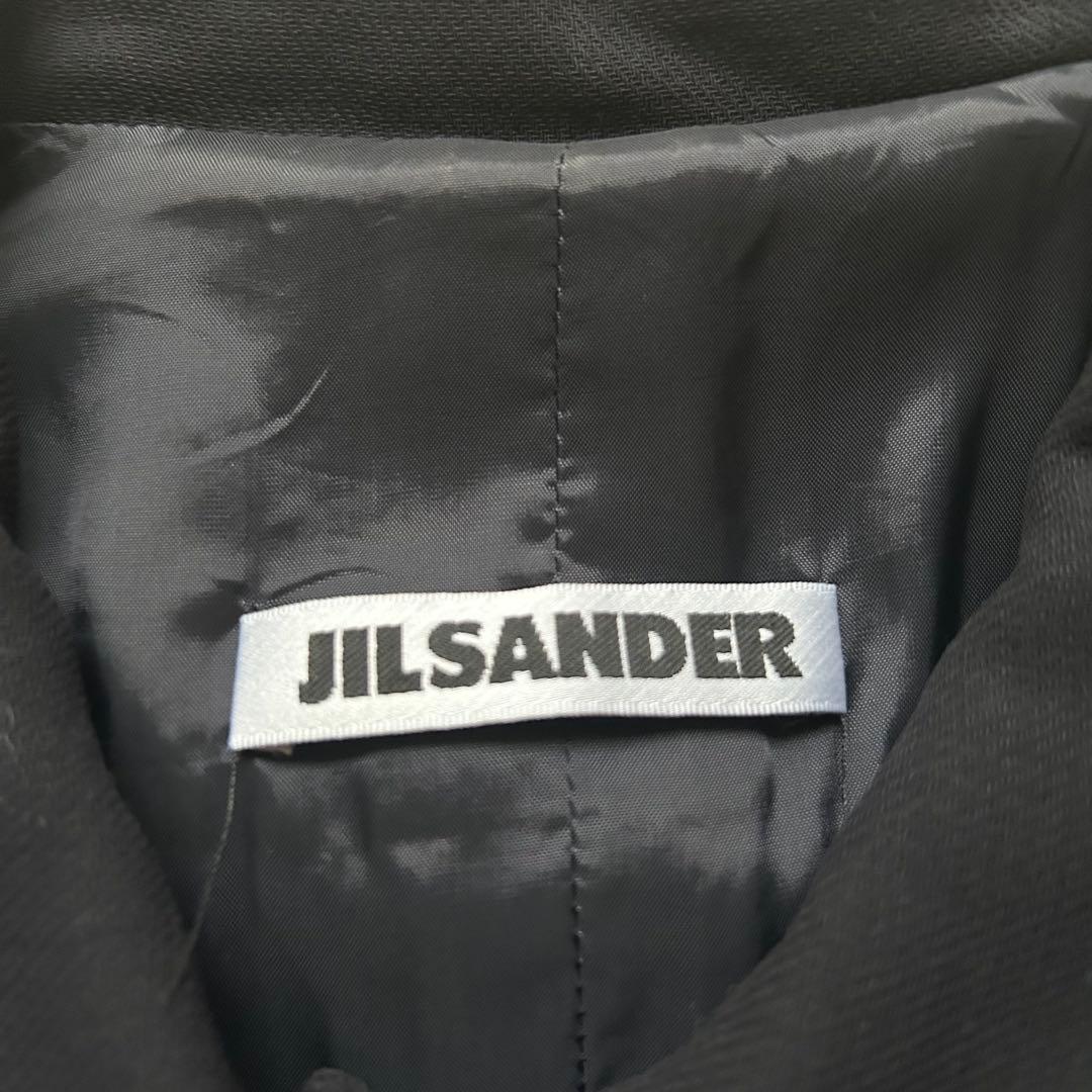 JIL SANDER 襟付き　長袖　綺麗めシャツワンピース　ブラック　黒