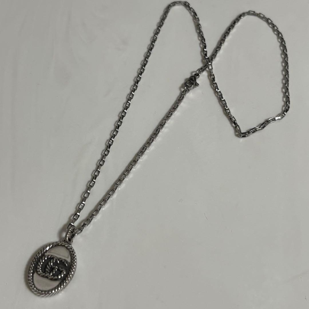 GUCCI 新品同様品　ダブルGマーモントネックレス　インターロッキング 925