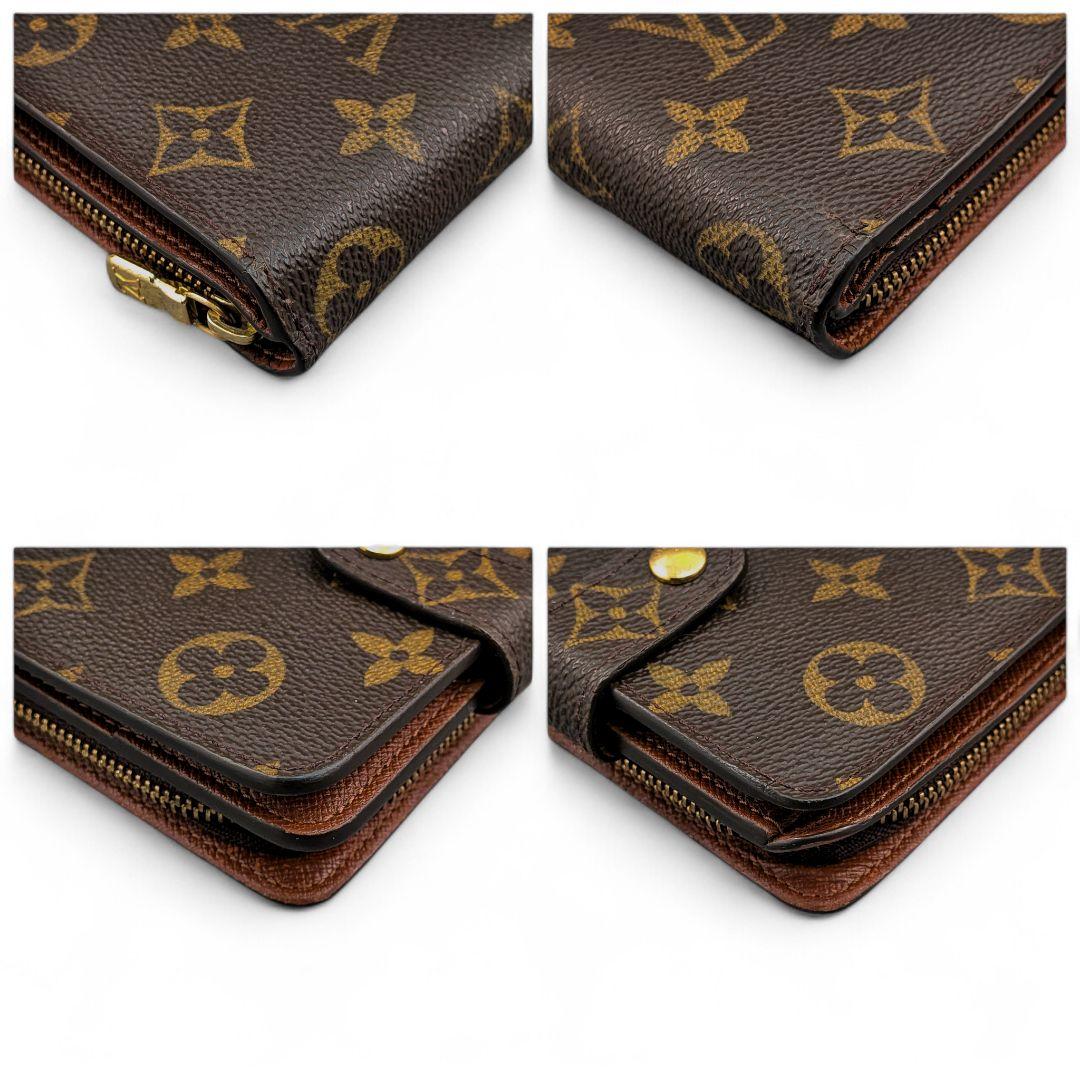 美品 ルイヴィトン モノグラム コンパクトジップ 折り財布 ①