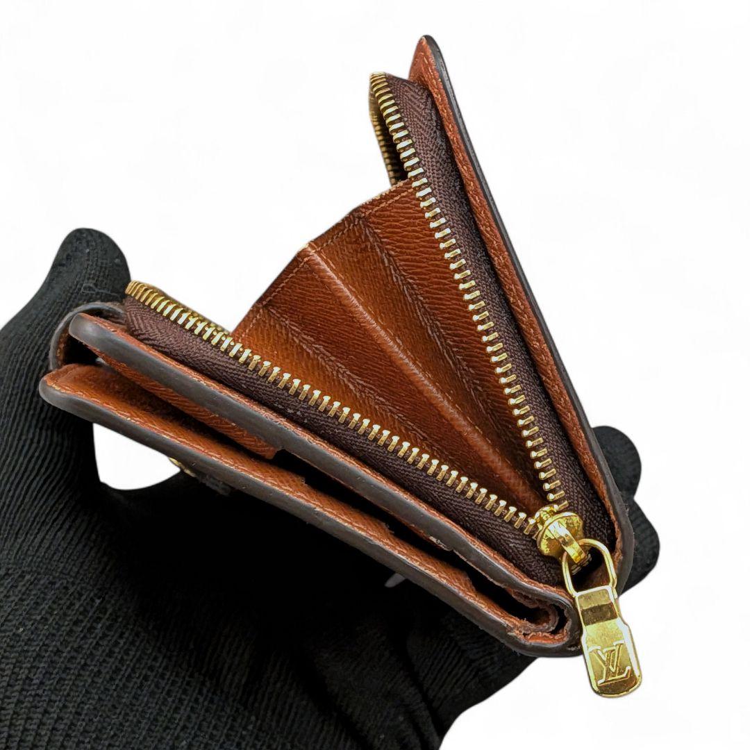 美品 ルイヴィトン モノグラム コンパクトジップ 折り財布 ①