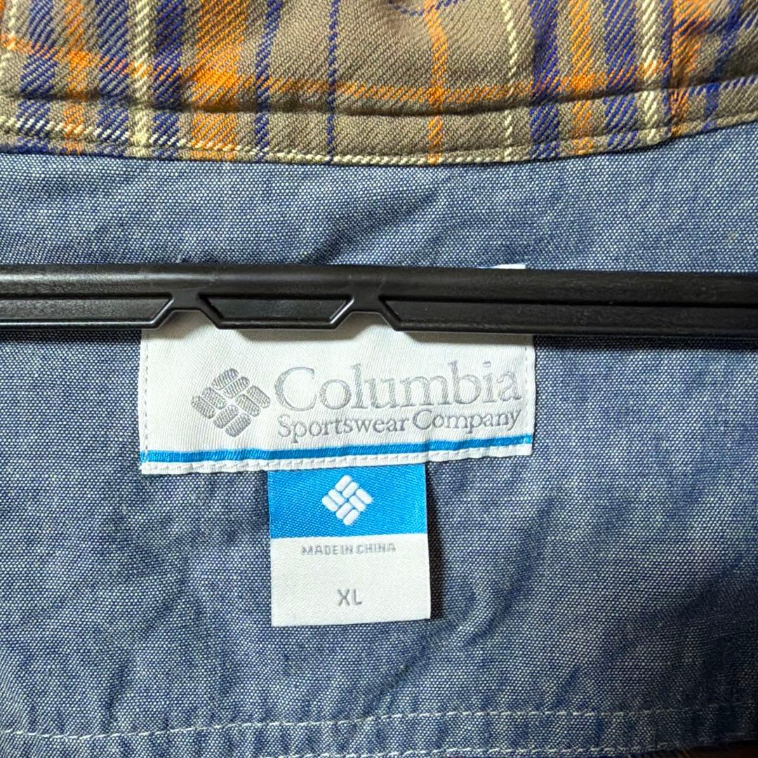 Columbia フード付きチェックジャケット