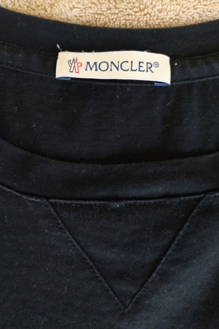 MONCLER ダブルワッペンTシャツ 黒 Mサイズ モンクレール 半袖Tシャツ