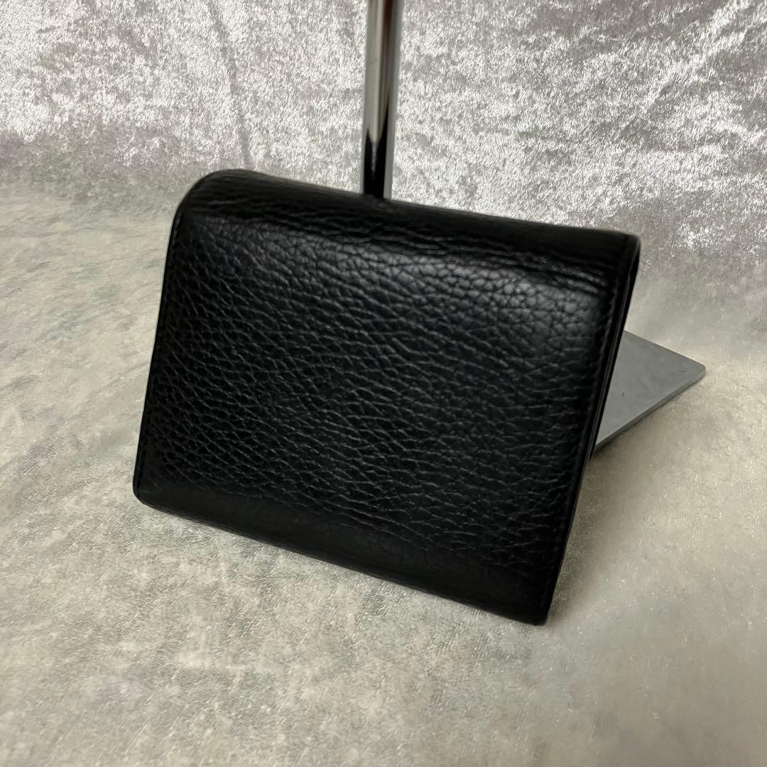 グッチ GGマーモント 三つ折り財布 レザー ブラック