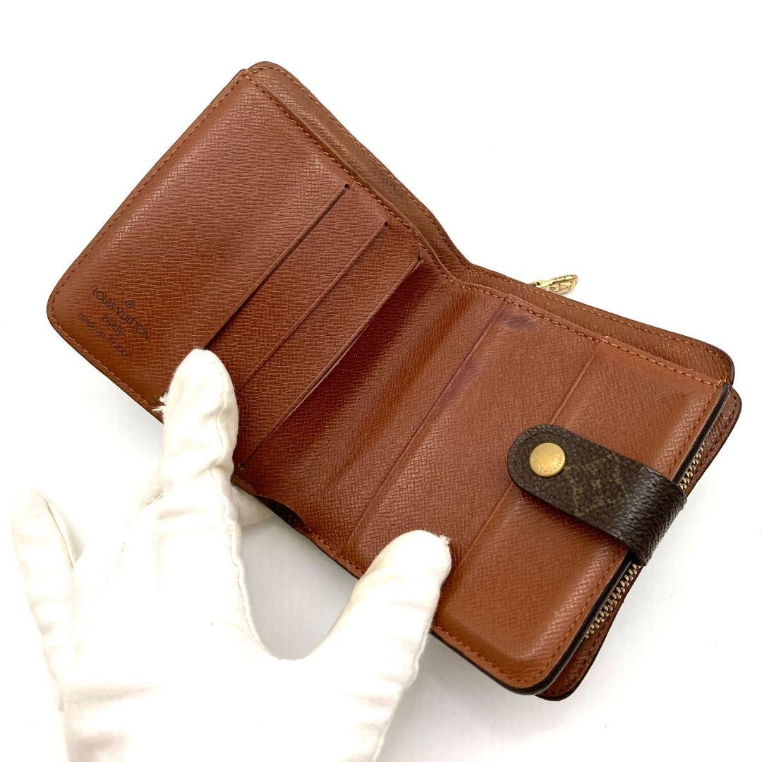 ルイヴィトン モノグラム コンパクトジップ 短財布 二つ折り財布 Y80310