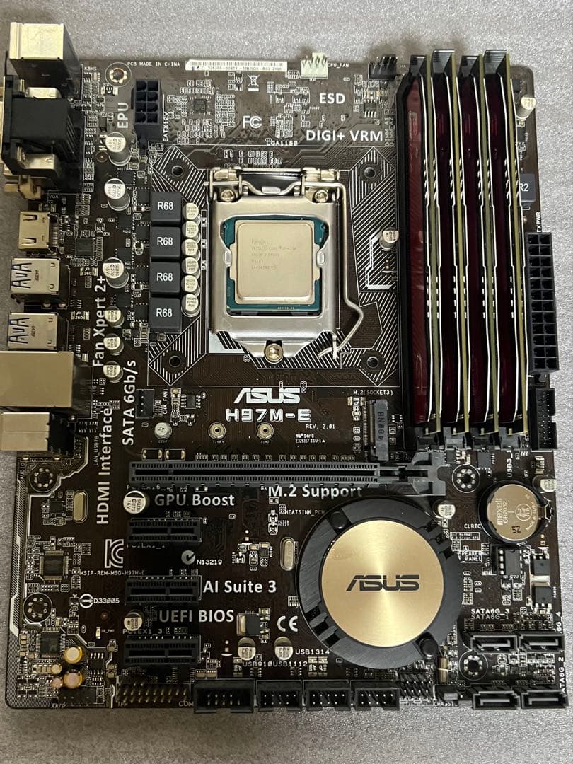 【動作確認済】ASUS H97M-E/i7-4790/大容量32GBメモリセット