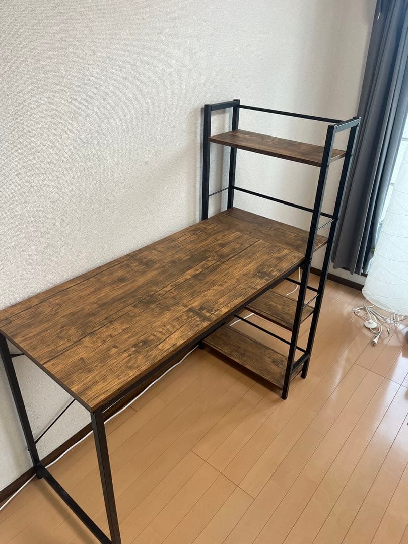 山善パソコンデスク オープンシェルフ付き
