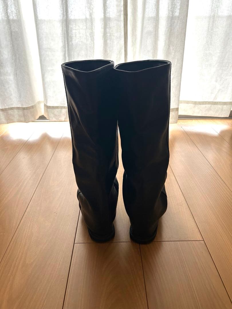 【極美品】ZUCCa ズッカ パンツブーツ II ロング レザー 黒 M