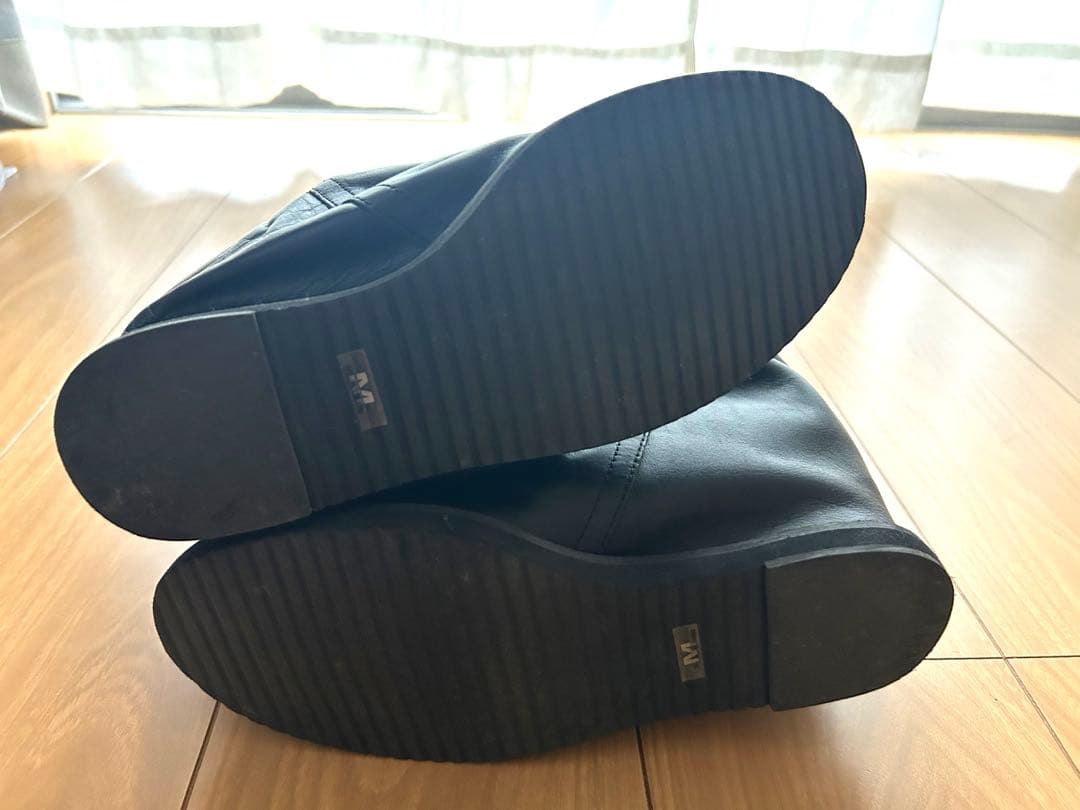 【極美品】ZUCCa ズッカ パンツブーツ II ロング レザー 黒 M