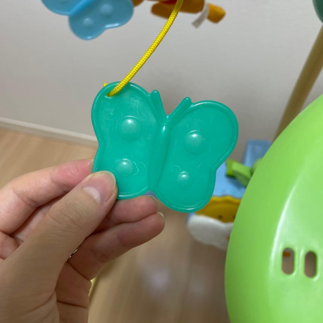 【美品】くまのプーさん えらべる回転6WAY ジムにへんしんメリー　電池付き