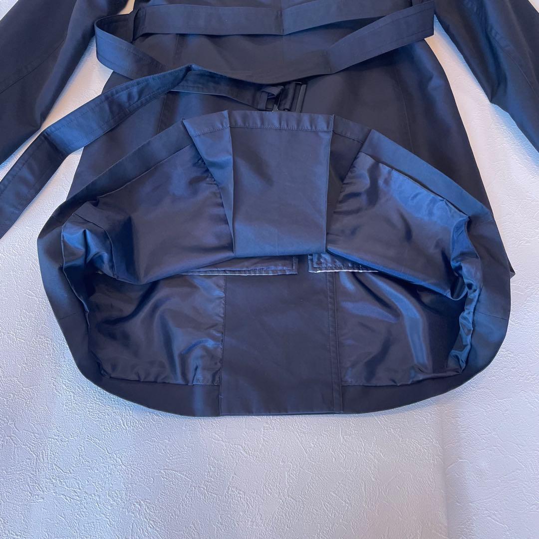 美品 ハナエモリ トレンチコート 38 M ネイビー ライナー　ベルト　通勤