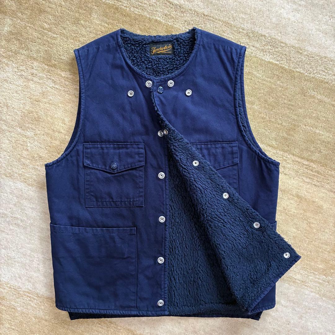 【美品】 TENDERLOIN ボアベスト ネイビー S
