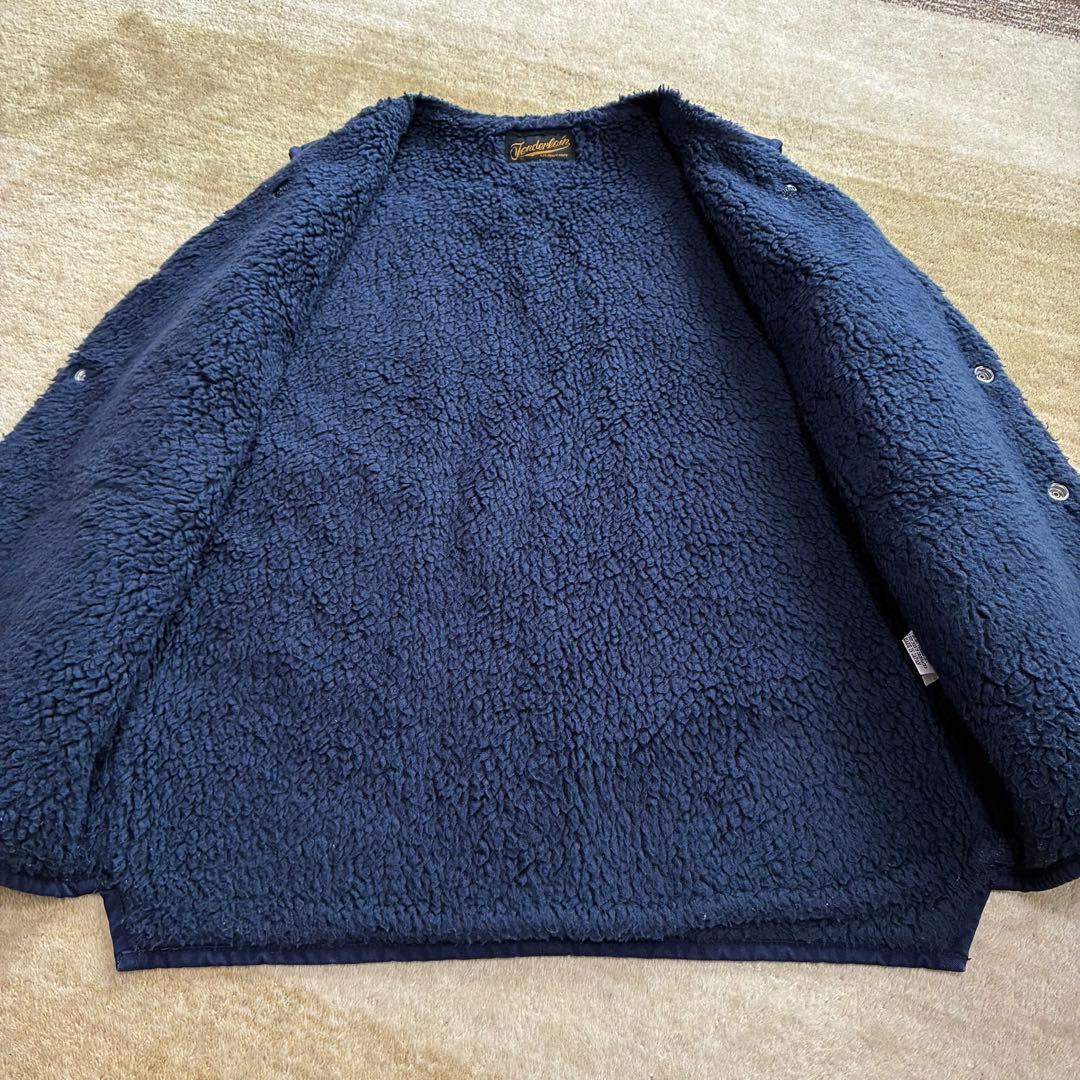 【美品】 TENDERLOIN ボアベスト ネイビー S