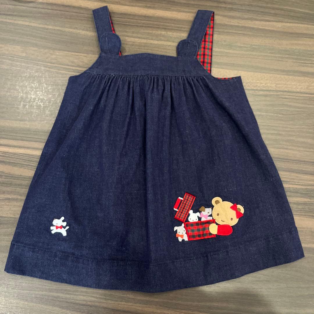 familiar ファミリア3点セットジャンパースカート　ブラウス パンツ 80