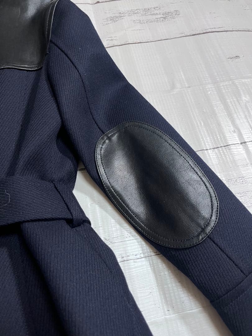 Burberry brit トレンチコート ダブル　異素材　エルボーパッチ