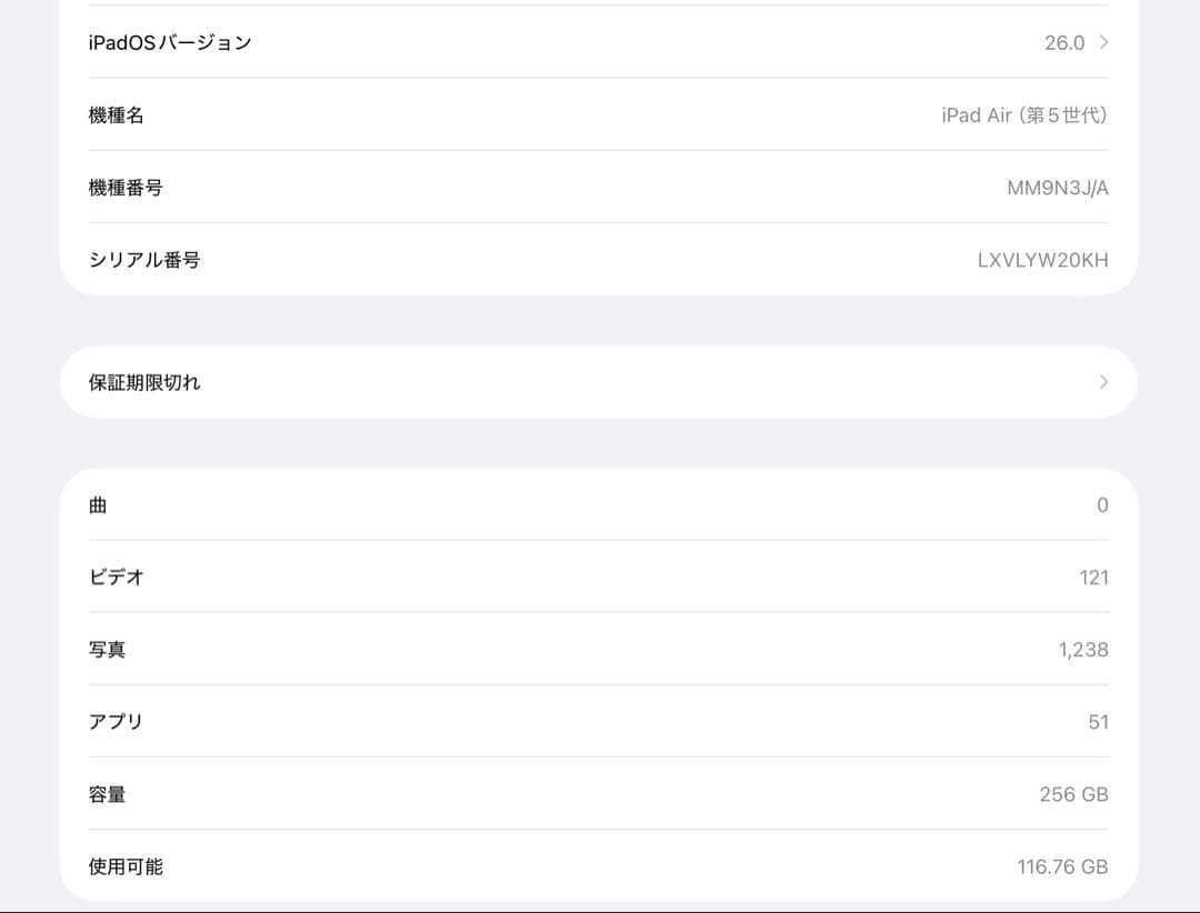 iPad air5 M1 256GB ブルー 11インチ