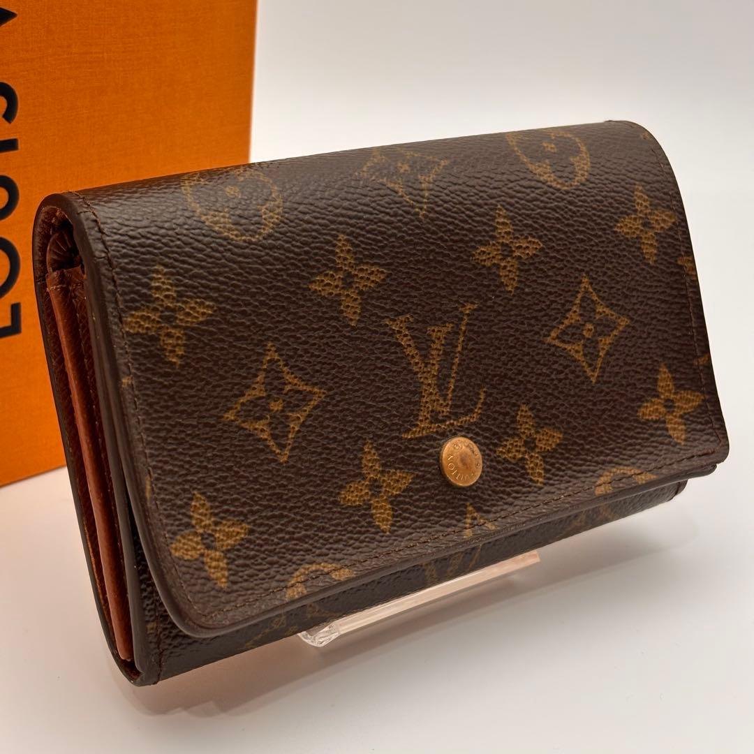 【鑑定済み】ルイヴィトン✨モノグラム✨2つ折り財布 ポルトモネビエ トレゾール