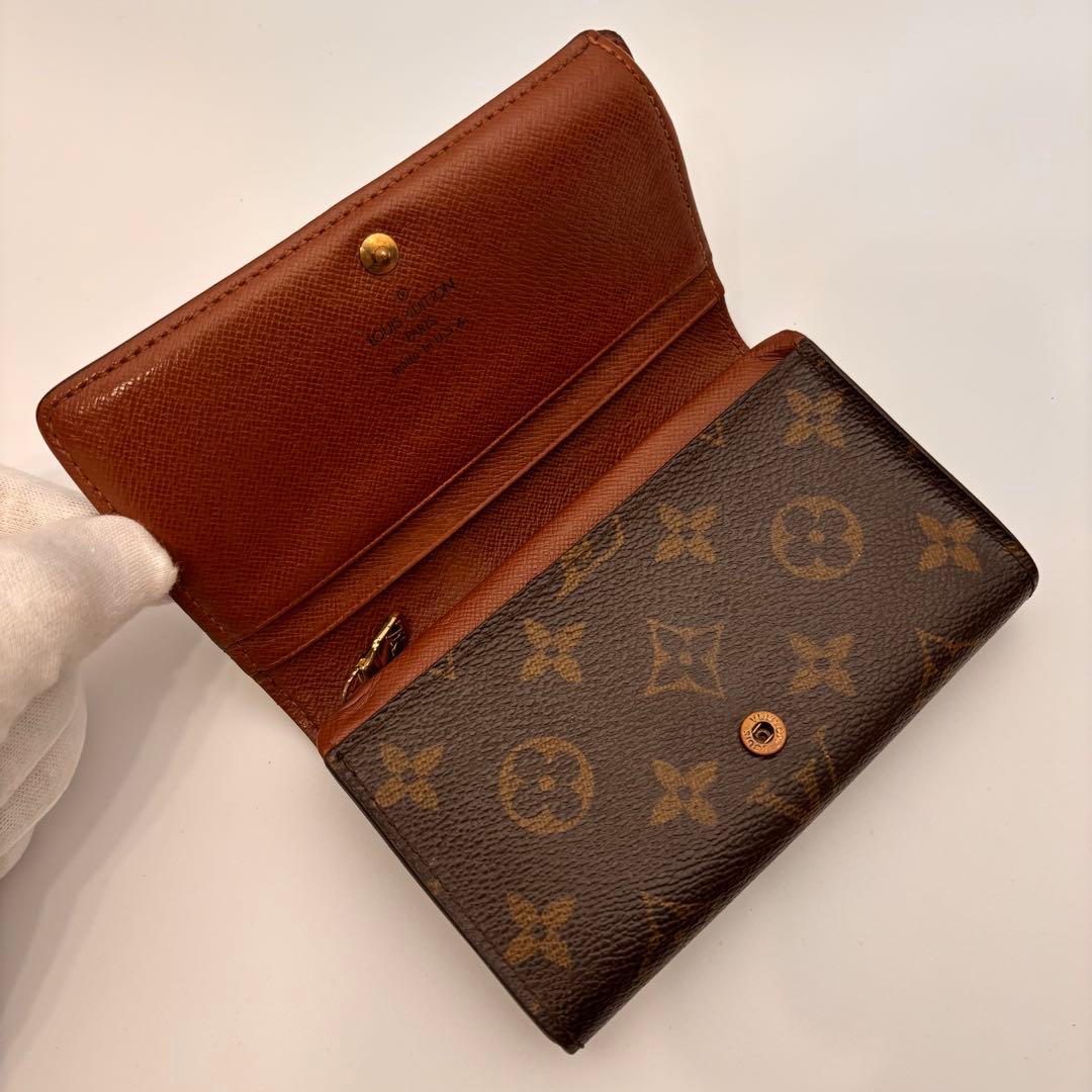 【鑑定済み】ルイヴィトン✨モノグラム✨2つ折り財布 ポルトモネビエ トレゾール