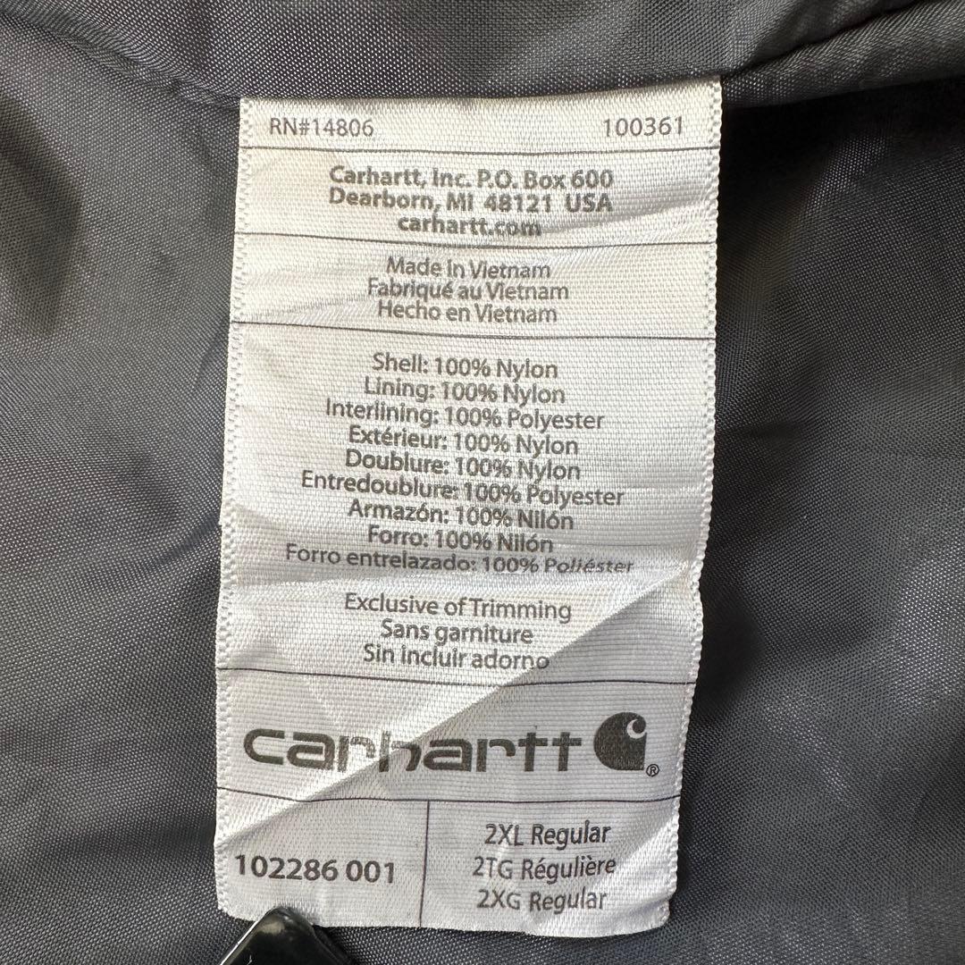 【Carhartt】カーハート（2XL）ギリアムベスト＊企業ロゴ＊中綿＊ナイロン