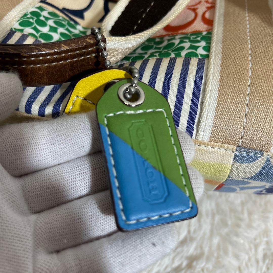 【美品】コーチ パッチワーク 2way ボストンバッグ キャンバス 10452