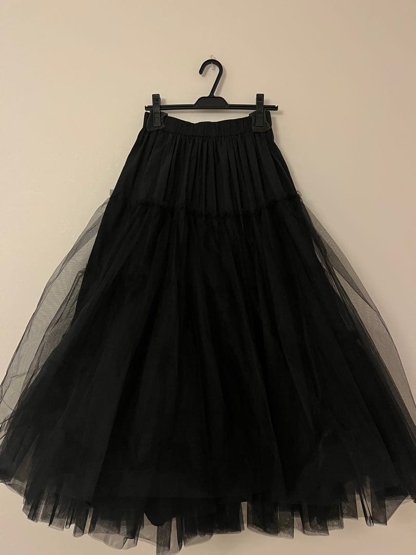 【未使用品】perna ボリュームチュールスカート　ペルナ　ブラック　黒スカート