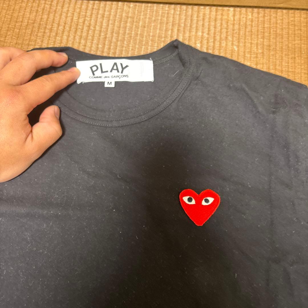 PLAY Comme des Garçons 黒 Tシャツ M ハート刺繍
