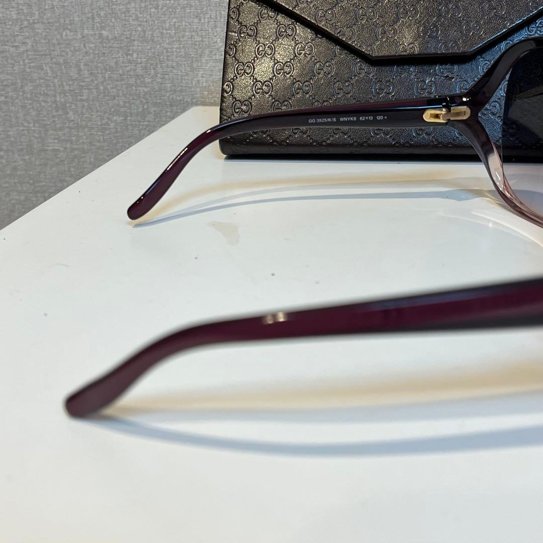 GUCCI サングラス インターロッキング ラブリーハート GG パープル