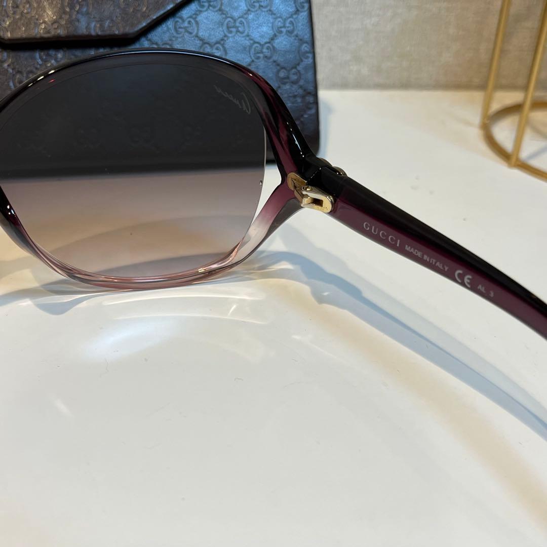 GUCCI サングラス インターロッキング ラブリーハート GG パープル