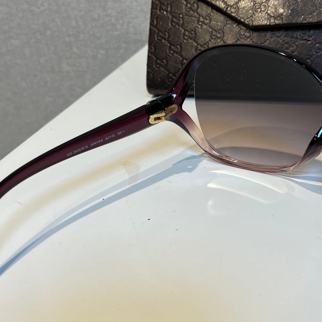 GUCCI サングラス インターロッキング ラブリーハート GG パープル