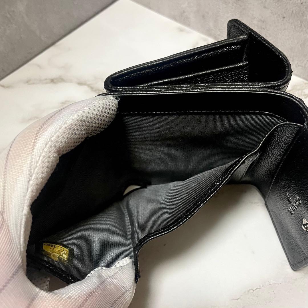 良品 CHANEL ココマーク 三つ折り財布