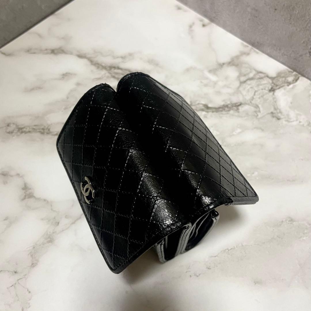 良品 CHANEL ココマーク 三つ折り財布