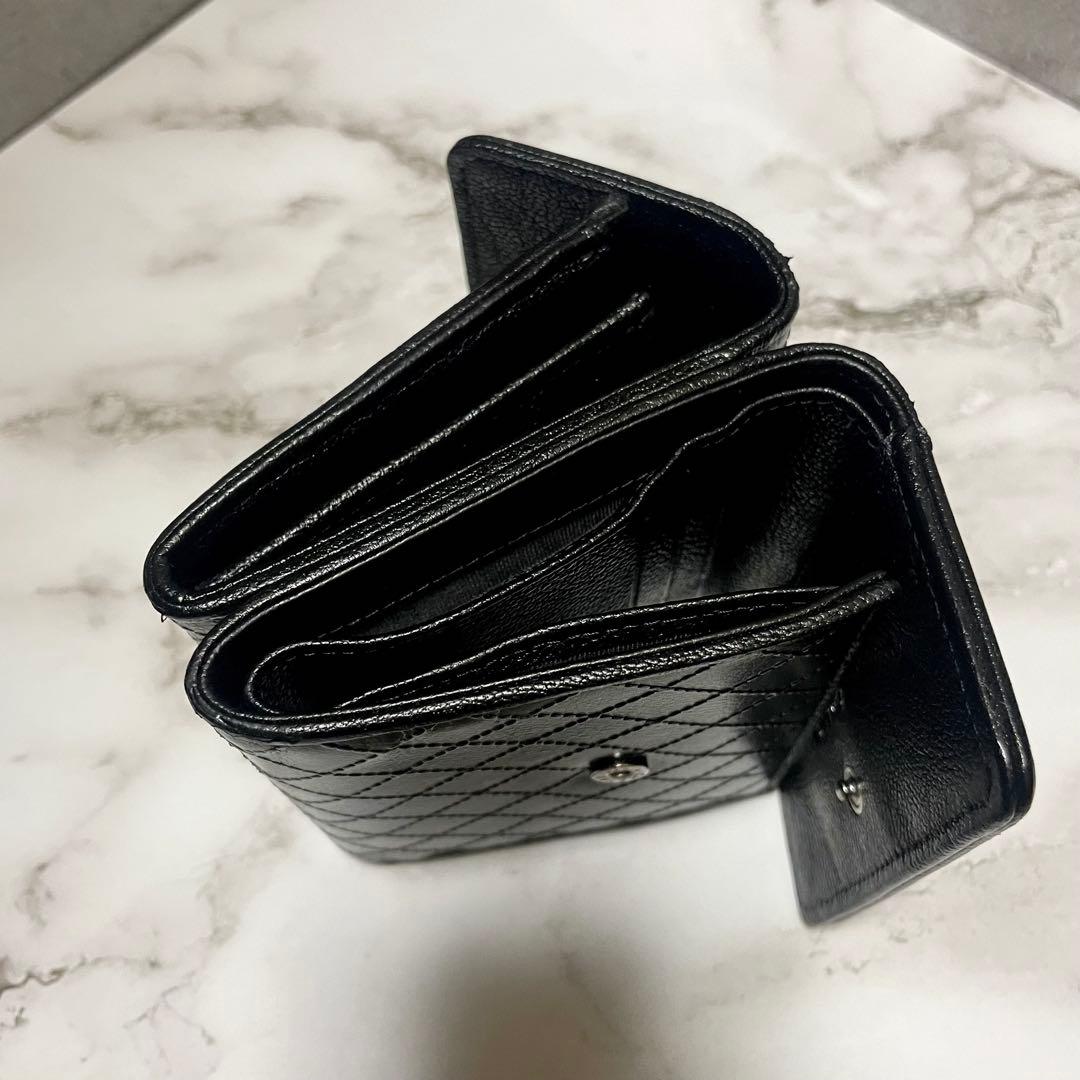 良品 CHANEL ココマーク 三つ折り財布