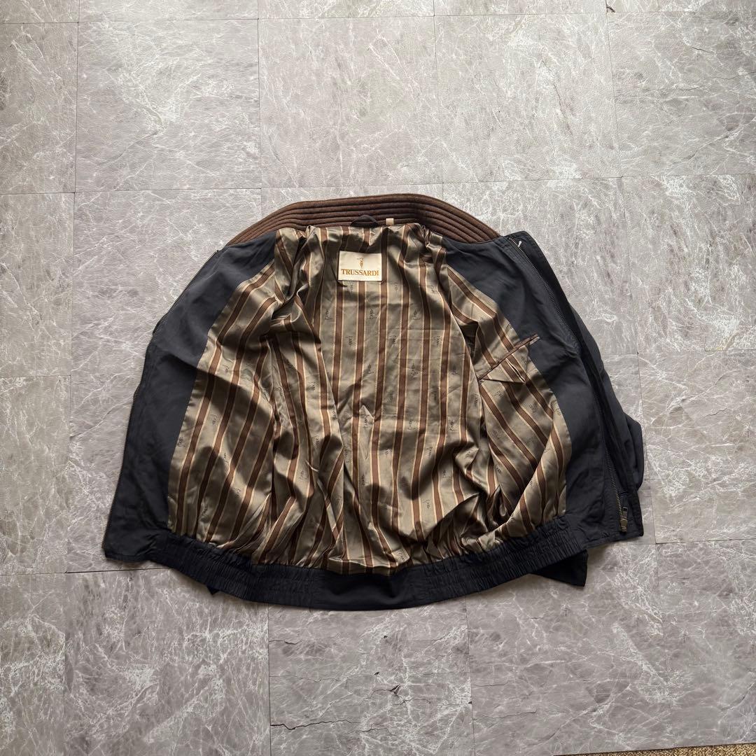 TRUSSARDI 短丈　ボンバージャケット　シルク100% 絹
