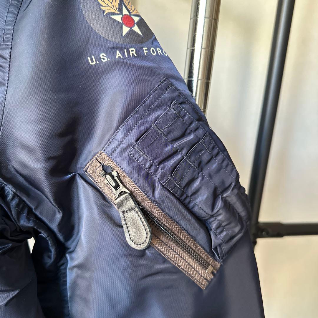 Sサイズ50s復刻ネイビー フライトジャケット TYPE B-15C青い