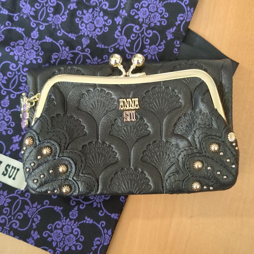 ANNA SUI ピーコック　二つ折り　がま口財布　孔雀