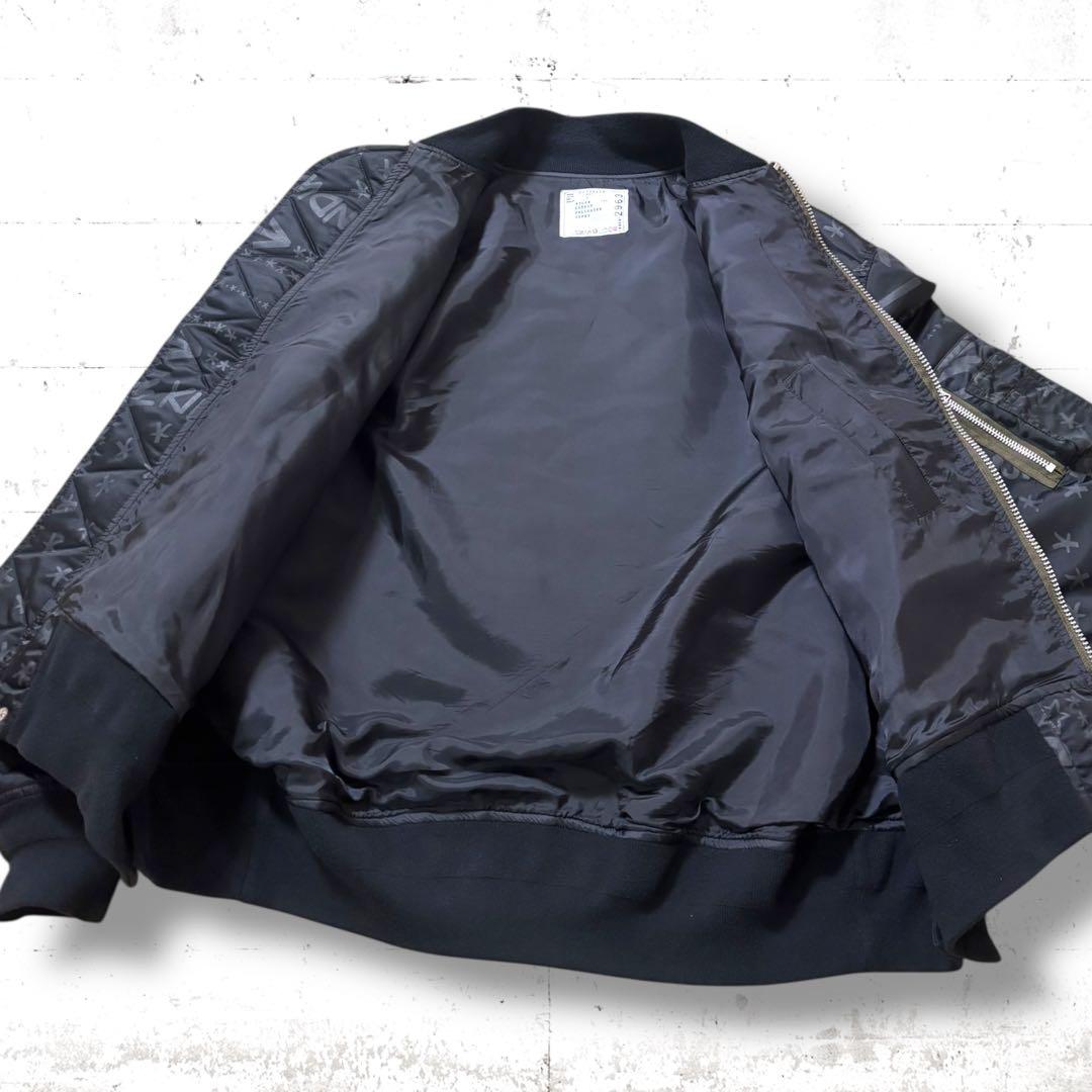 sacai HAZE コラボ　総柄　バンダナ柄　ボンバージャケット　ma1