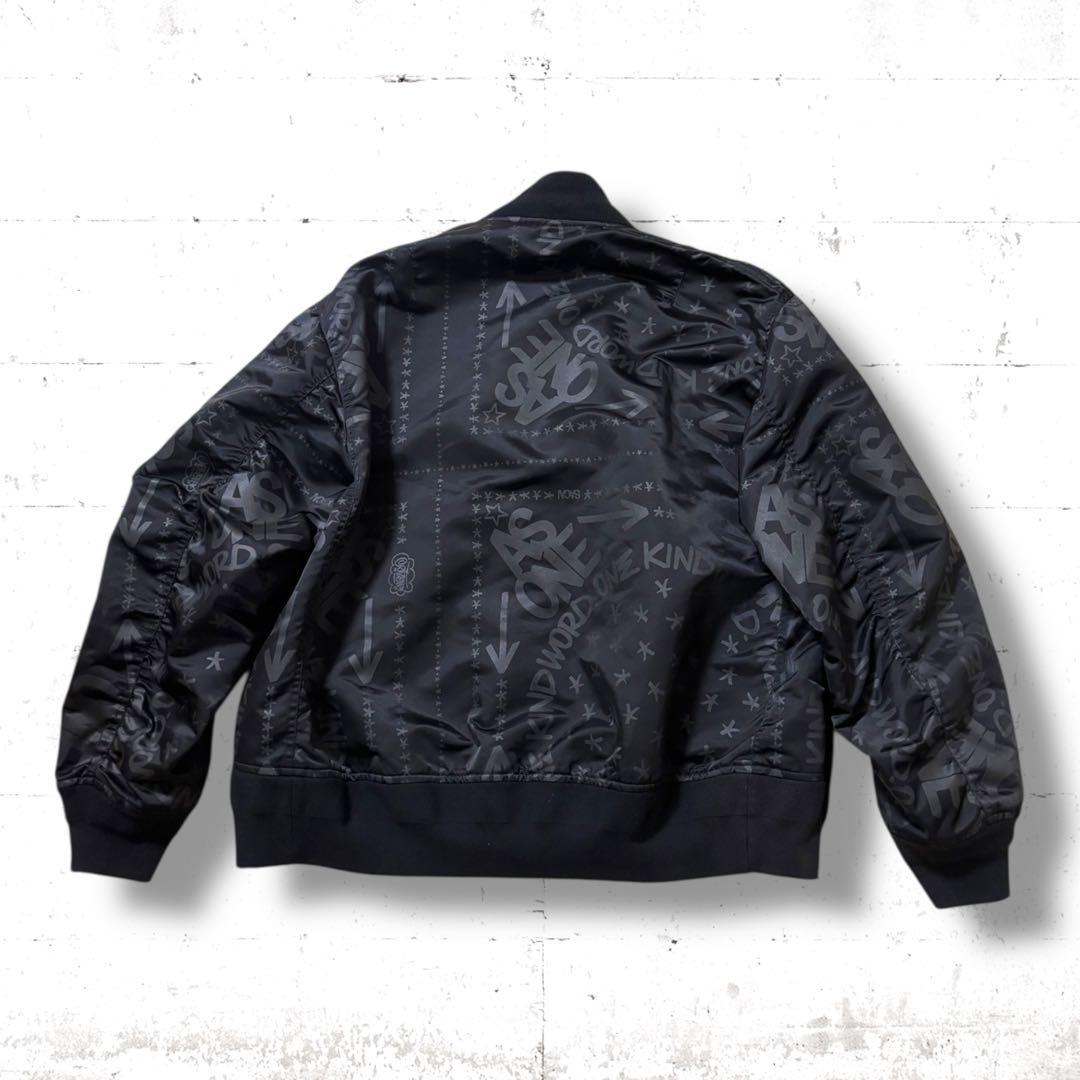 sacai HAZE コラボ　総柄　バンダナ柄　ボンバージャケット　ma1