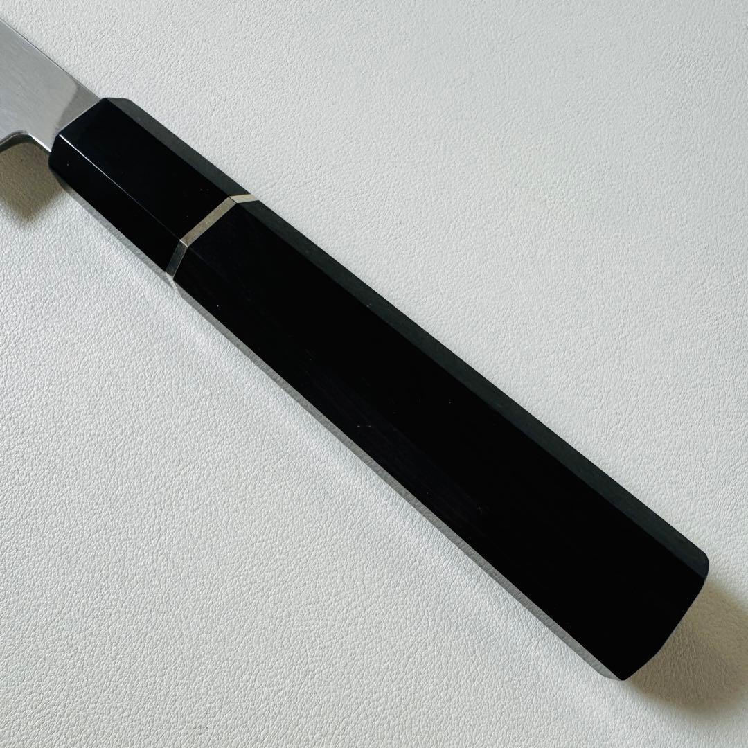 鞘付き 270mm 切付柳刃包丁 本牛角黒檀八角柄 刺身包丁 全鋼　和包丁-
