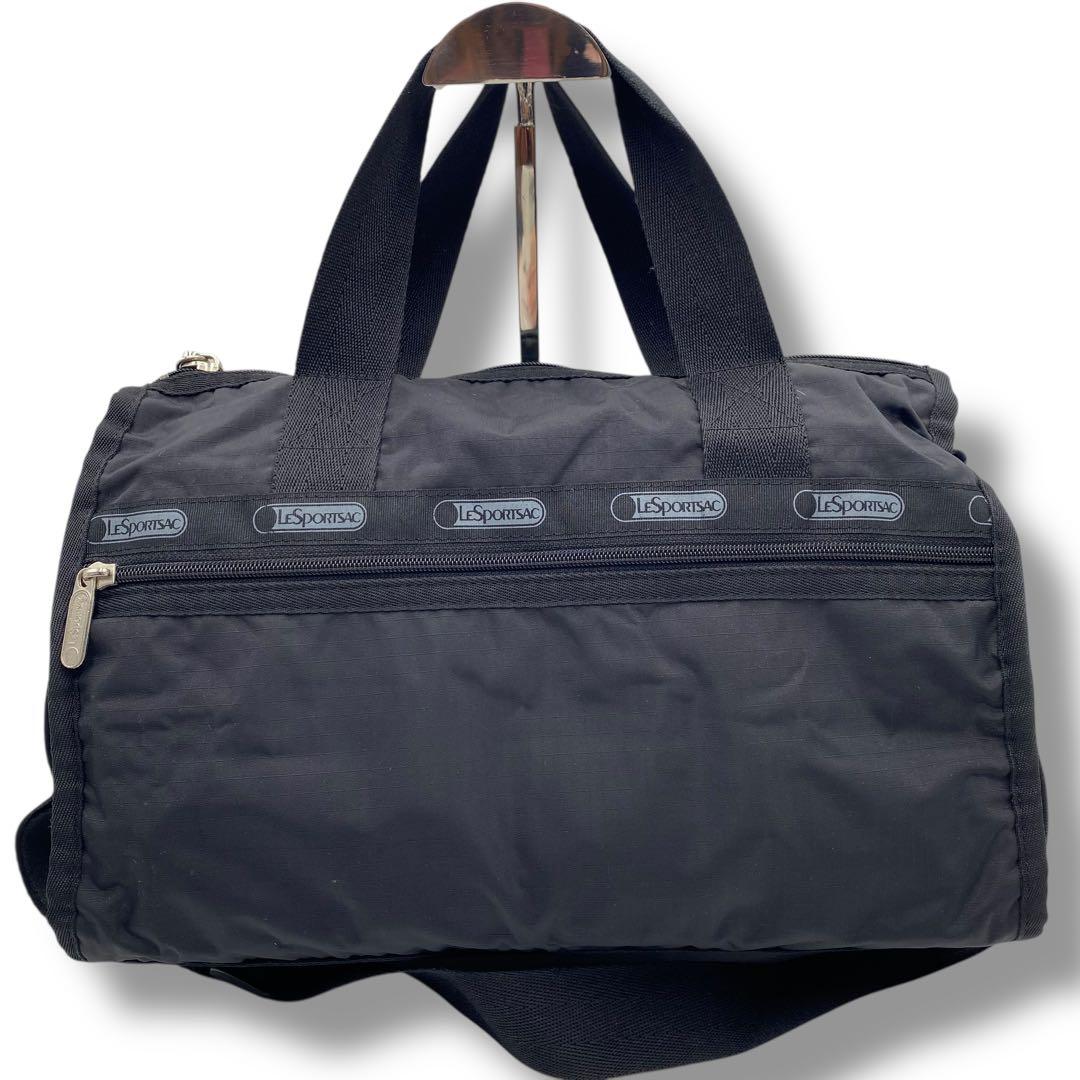 美品✨ レスポートサック ボストンバッグ 2way ショルダー ブラック 大容量