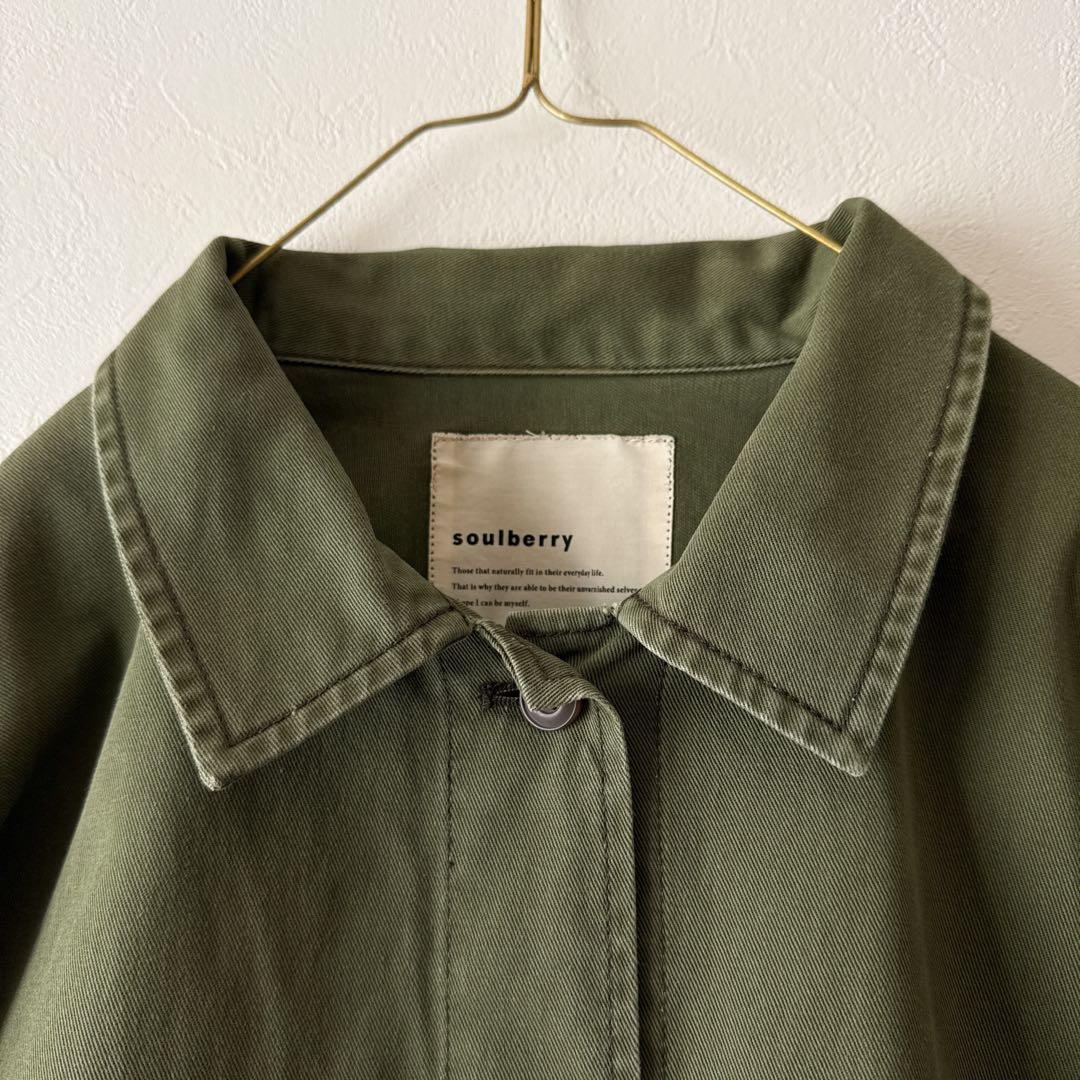 美品 ソウルベリー ハーフコート ロングシャツ オーバーサイズ ゆったり