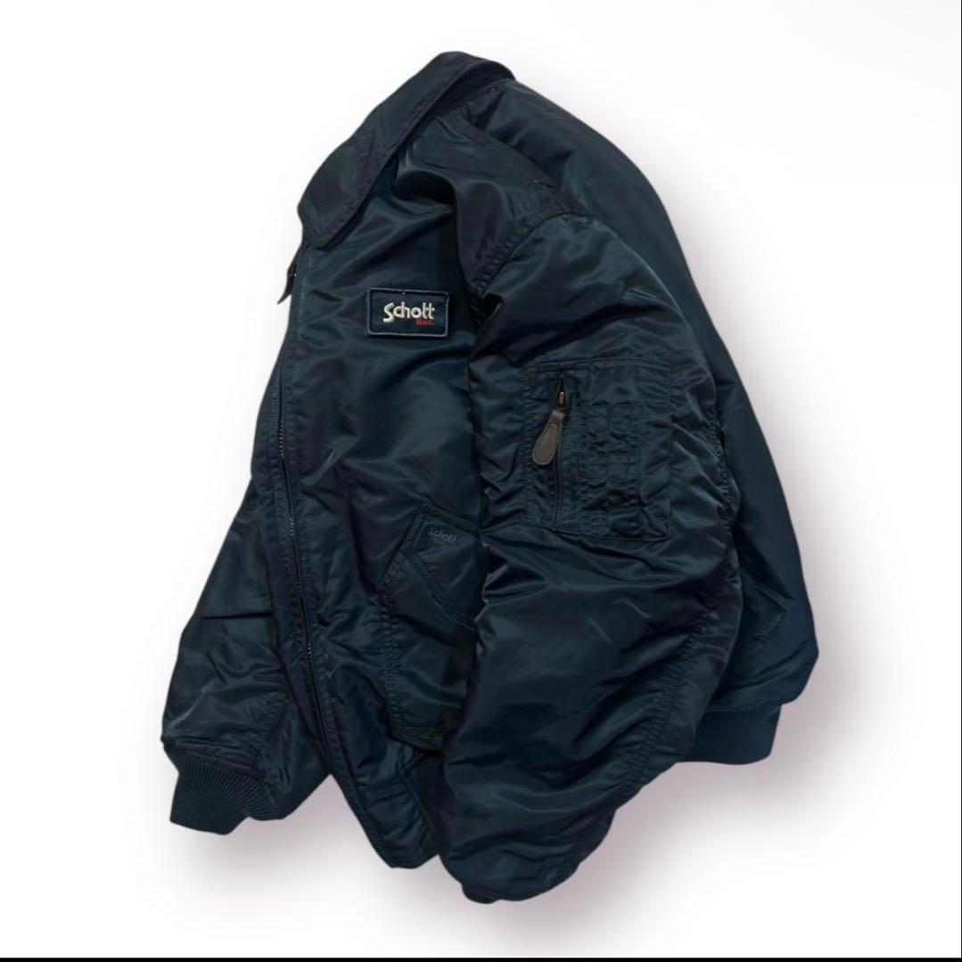 激レア未使用 田中シェン着Schott NYC flight jacket 紺