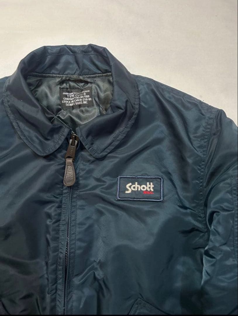 激レア未使用 田中シェン着Schott NYC flight jacket 紺