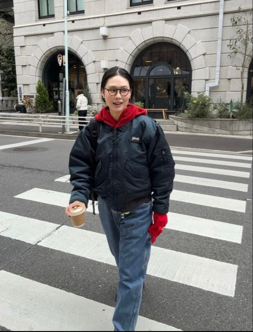 激レア未使用 田中シェン着Schott NYC flight jacket 紺