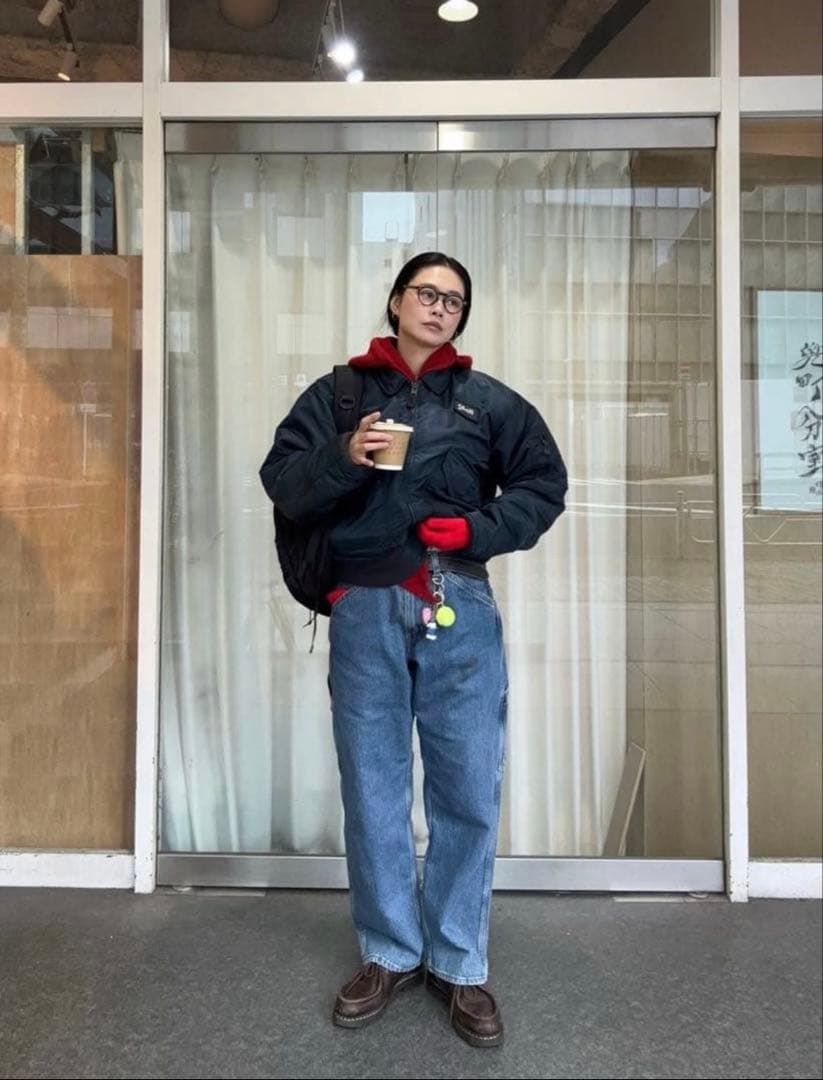 激レア未使用 田中シェン着Schott NYC flight jacket 紺