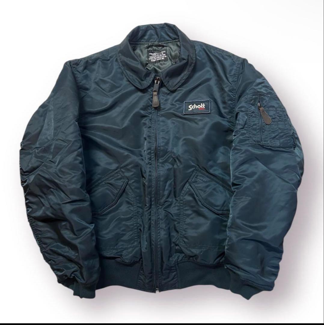 激レア未使用 田中シェン着Schott NYC flight jacket 紺