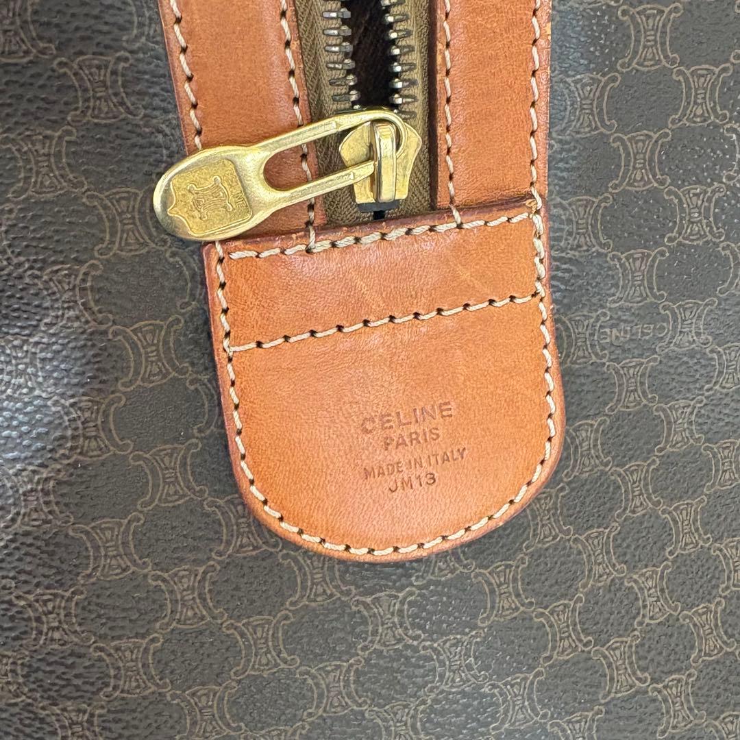 CELINE セリーヌ　マカダム　トリオンフ　ボストンバッグ　カデナ　男女兼用